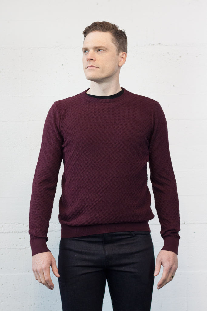 Basket Weave Knit Vino