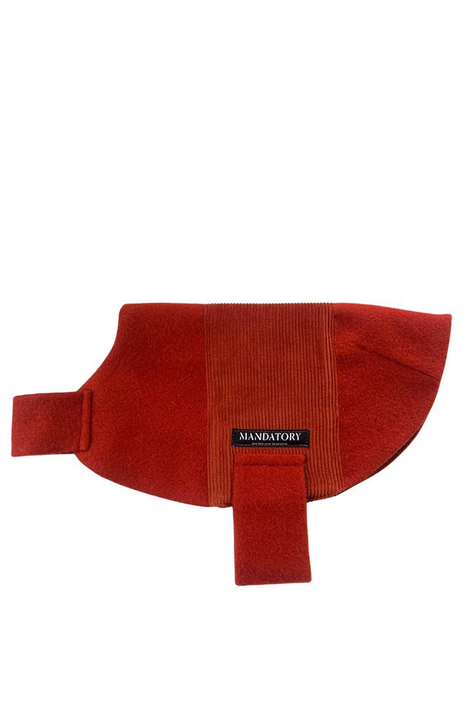 Dog Coat Orange Wool / Courduroy