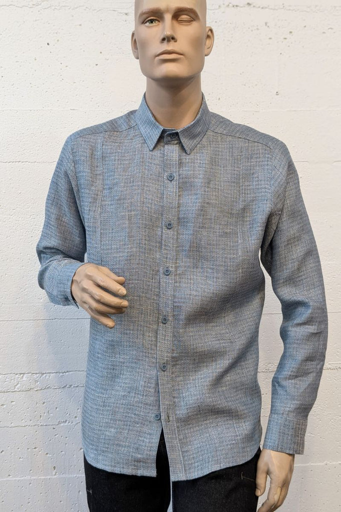 Tux Shirt Duck Egg Linen
