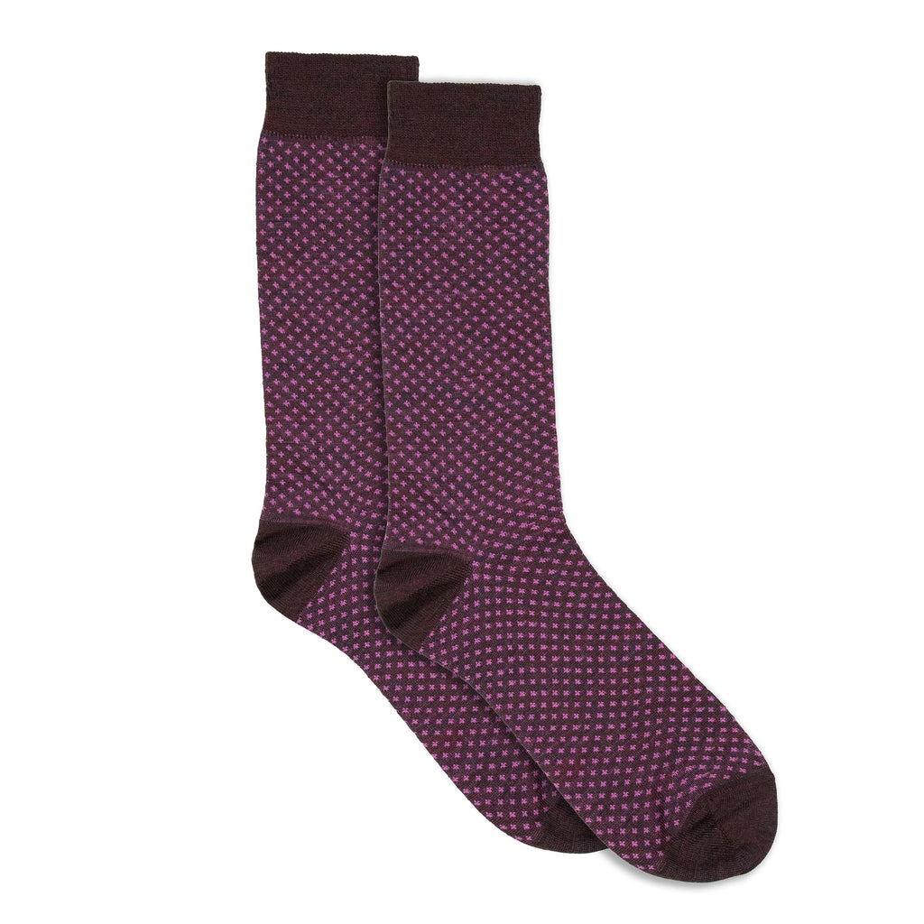 Merlot Purple Fleck Wool Socks