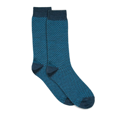 Navy Marle Fleck Wool Socks