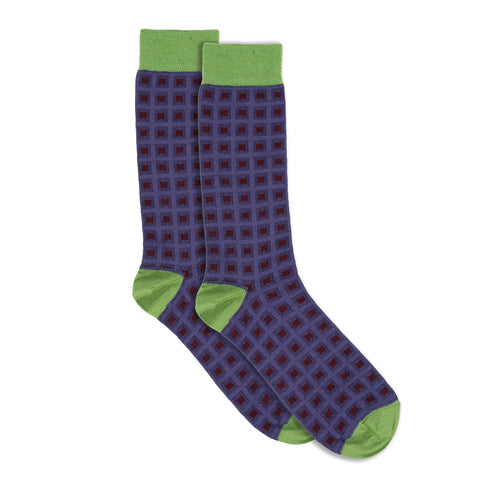 Violet Motif Wool Socks