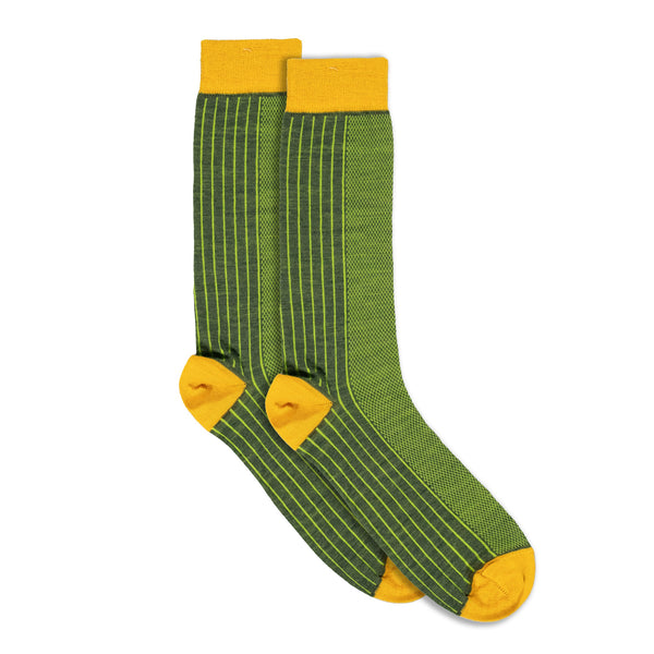 Mint Stripe Wool Socks