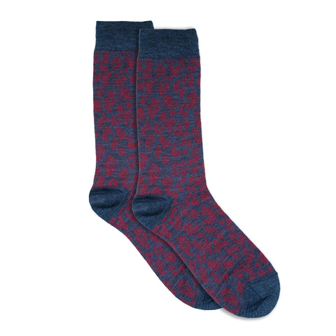 Ink Marle Printed Wool Socks