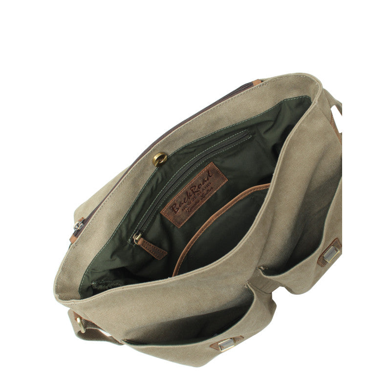 Back Road Canvas/Leather Satchel