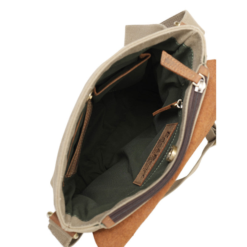 Back Road Canvas/Leather Medium Messenger