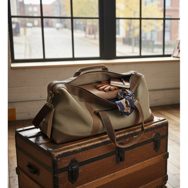 Back Road Canvas/Leather Overnight Bag