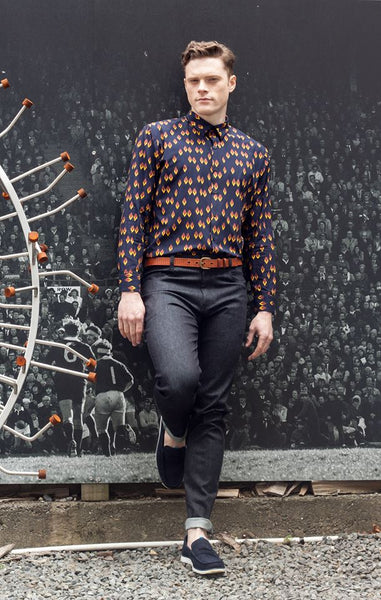 Dripping Diamond Navy Zephyr Shirt