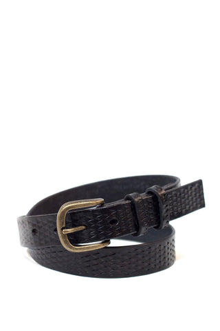 Black Leather Gecko Belt