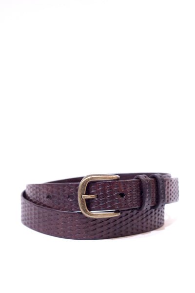 Dark Brown Leather Gecko Belt