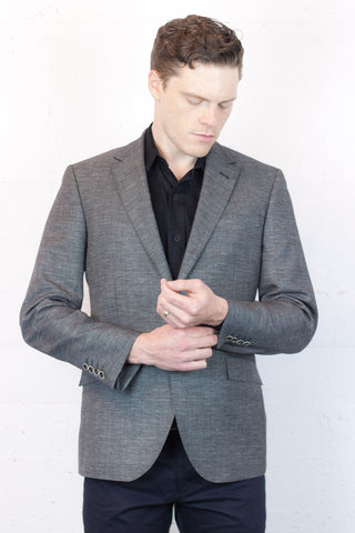 Wool/Linen Blazer Gravel