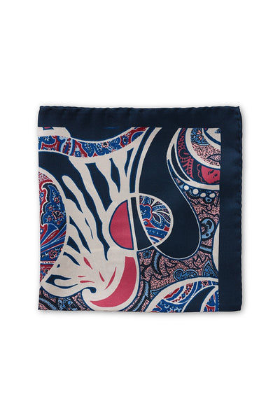 CAM Kerchief Navy Paisley