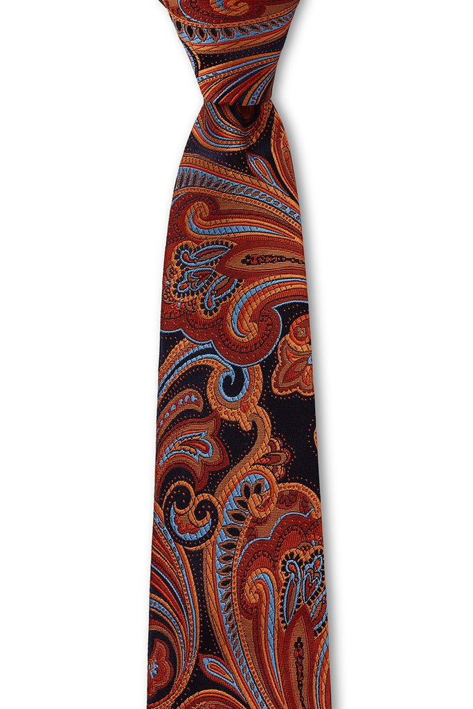 DB Tie Orange Paisley