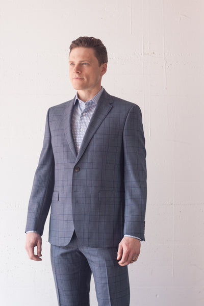 JB Suit Chambray Check