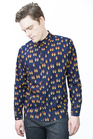 Dripping Diamond Navy Zephyr Shirt