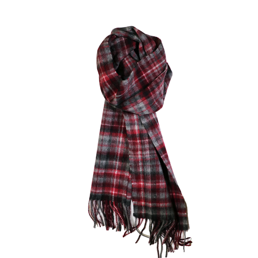 Scarf Lambswool Cherry Tartan