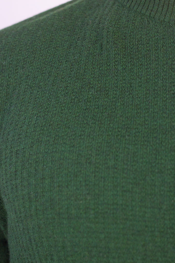B&L Crew Neck Waffle Hunter Green