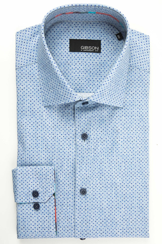 Gibson Shirt Tonal Blue Spots