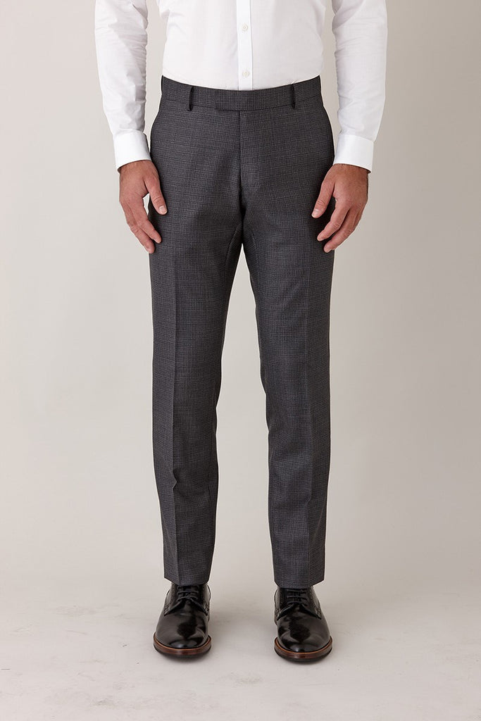 GIB Trouser Charcoal Check Detail