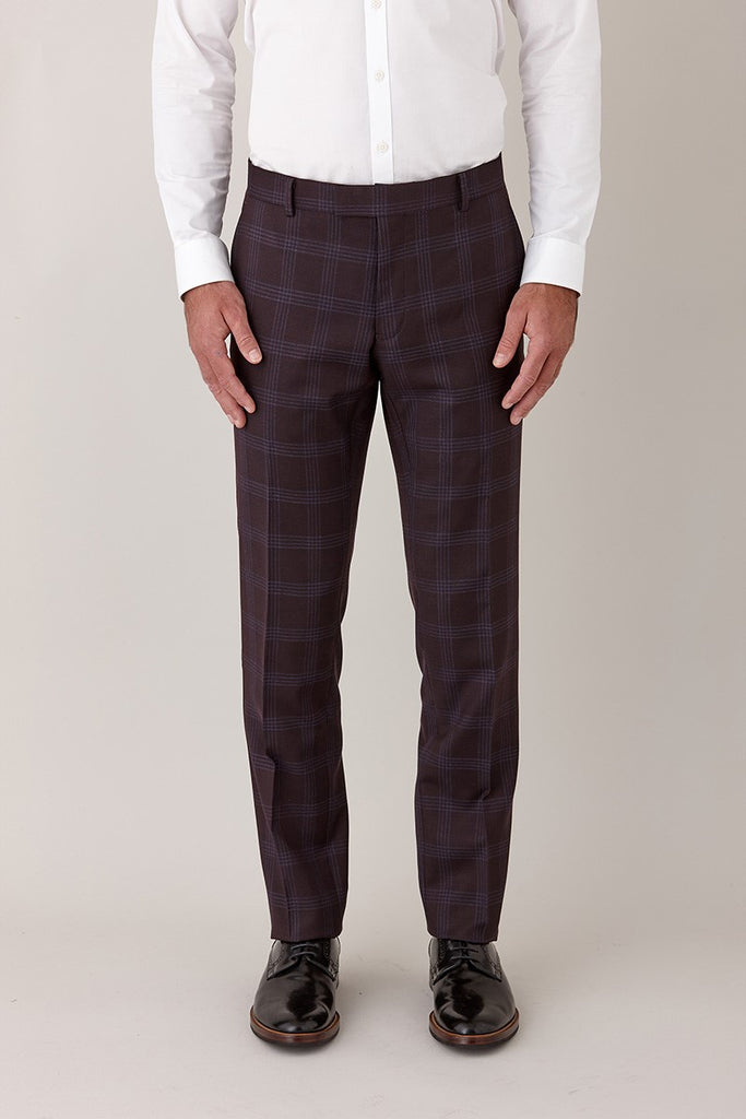 GIB Trouser Mahogany Check