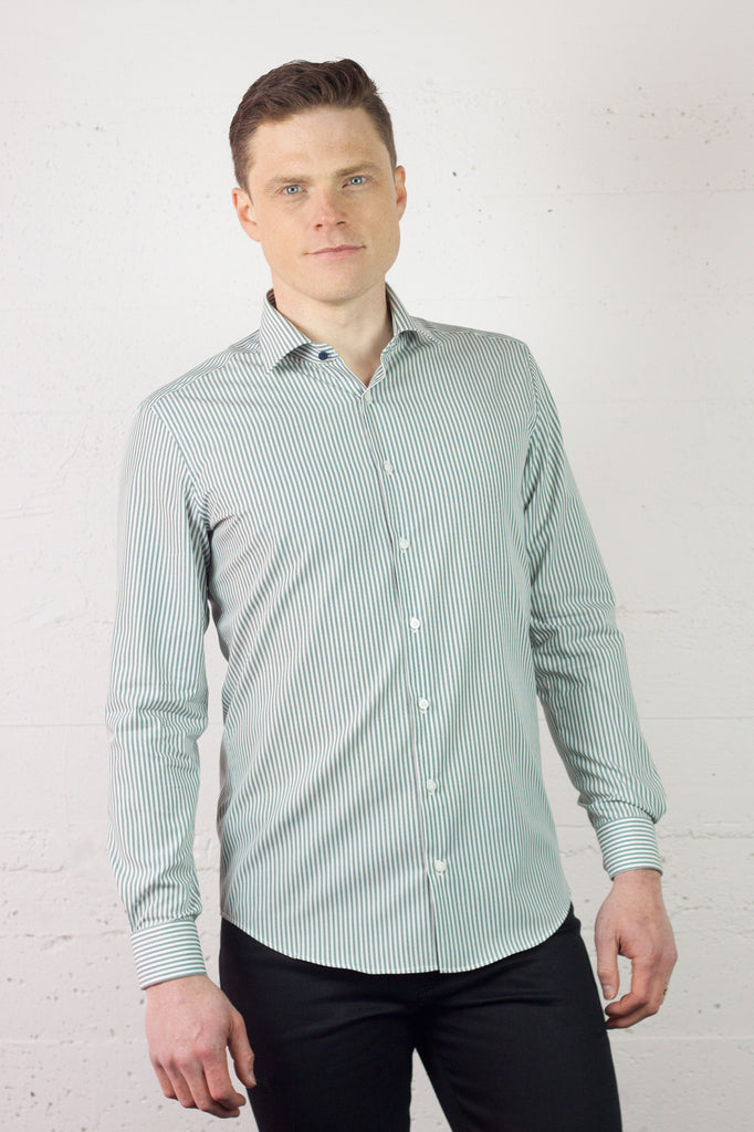 GIB Shirt Sage Stripe