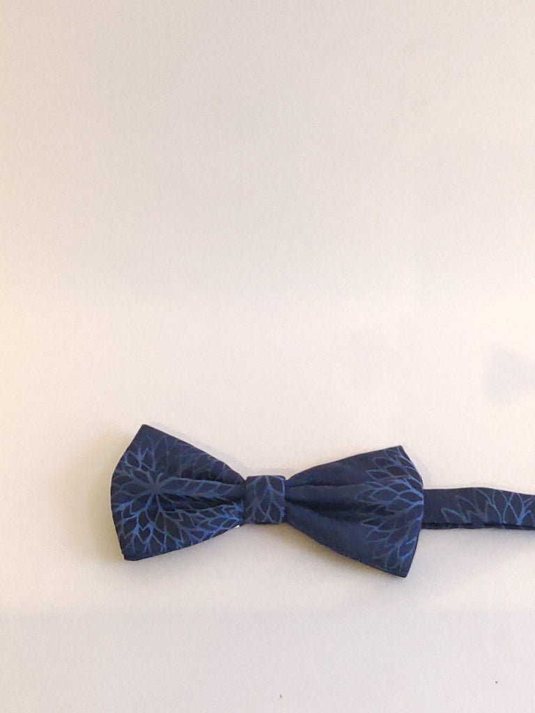 Bow Tie Blue Flower Silhouette