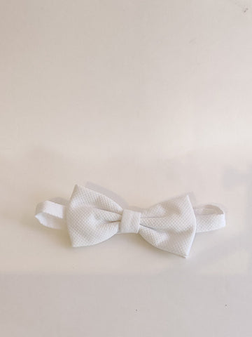 Bow Tie Textured White