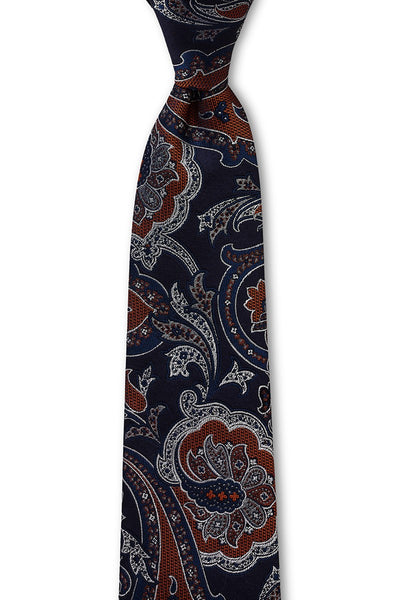 CAM Tie Marine Paisley Orange