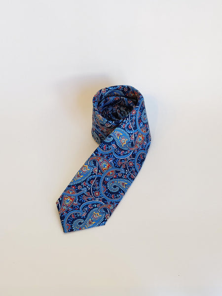 Tie Monti Castello Blue Printed Paisley