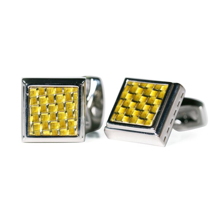 Monti Castello Gold Lattice Cufflinks