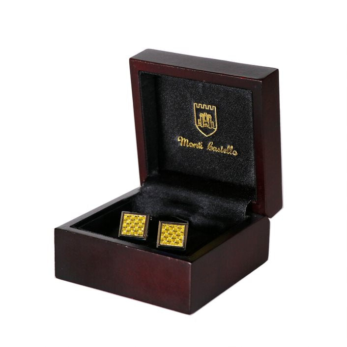 Monti Castello Gold Lattice Cufflinks