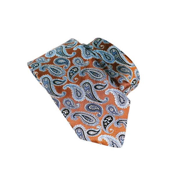 Tie Monti Castello Blue Bronze Paisley