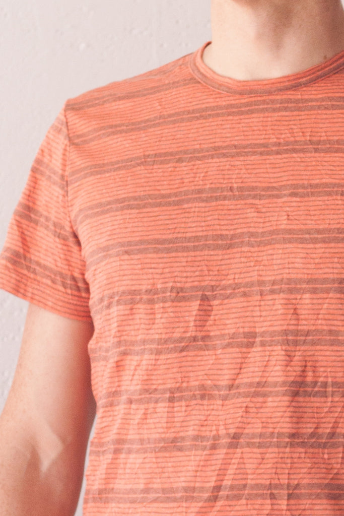 Frequency Tee Persimmon Stripe