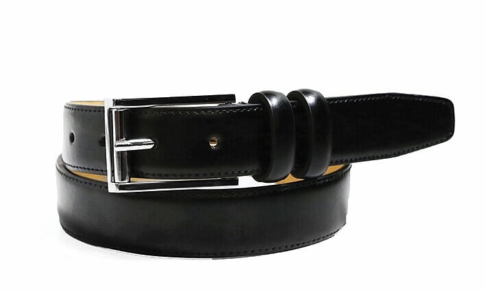Dress Belt Double Keeper Black