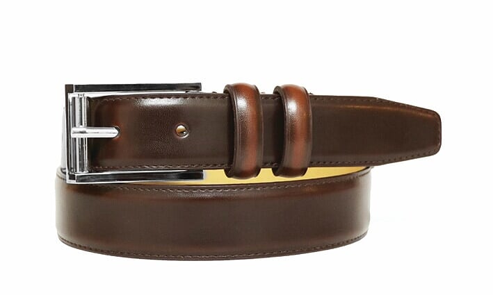 Dress Belt Double Keeper Brown
