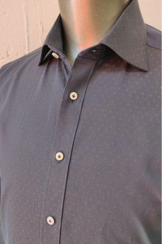 CAM Shirt Navy Jacquard