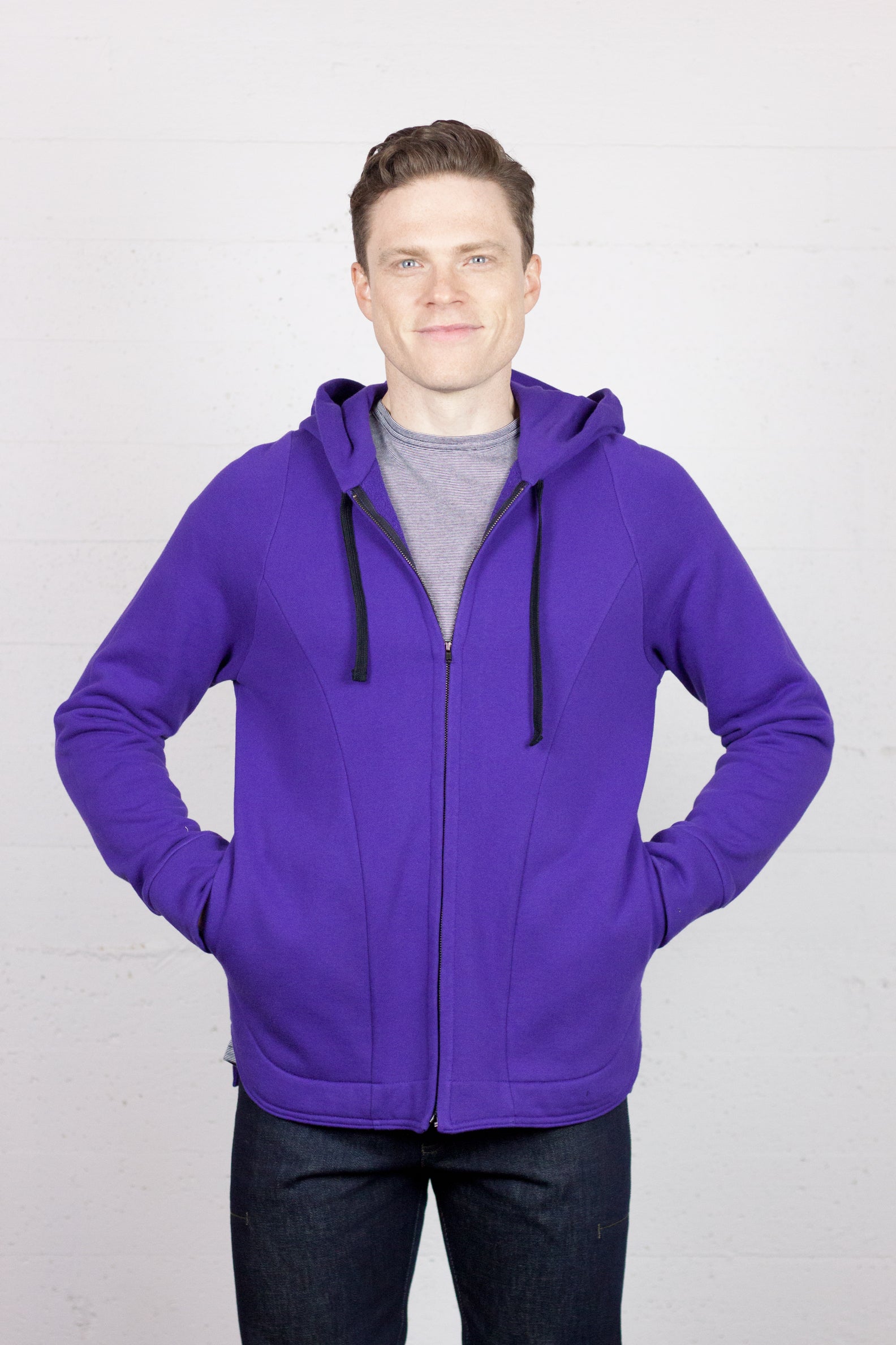 Purple online cotton hoodie