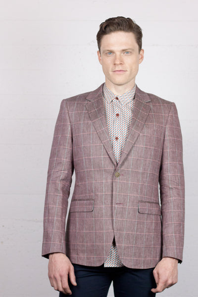 Cherry Check Blazer