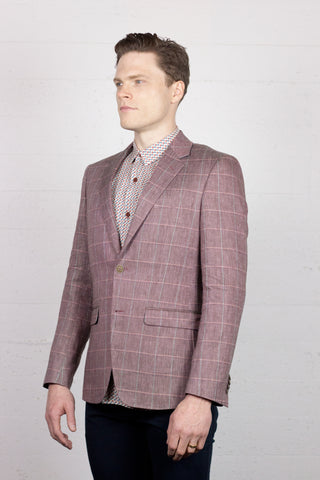 Cherry Check Blazer