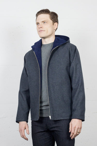 Reversible Jacket Navy Cord/Wool HB