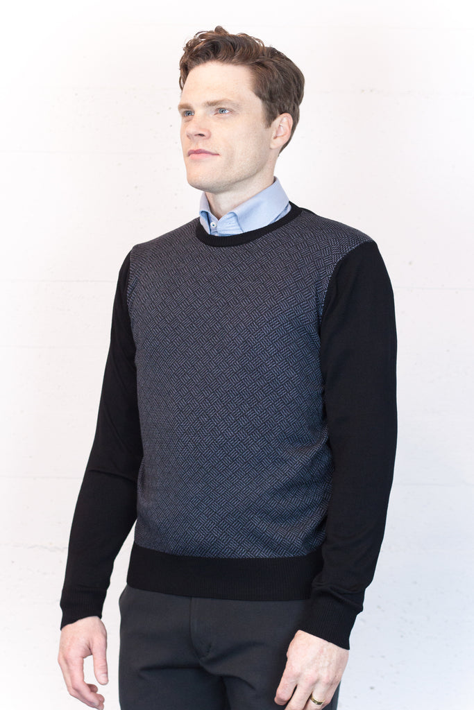 Black Basket Weave Jumper