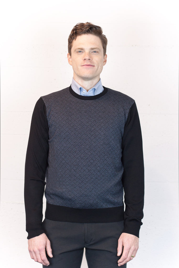 Black Basket Weave Jumper