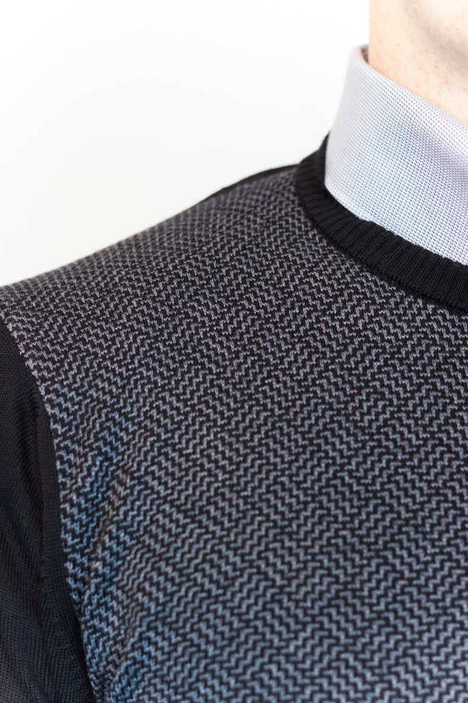 Black Basket Weave Jumper