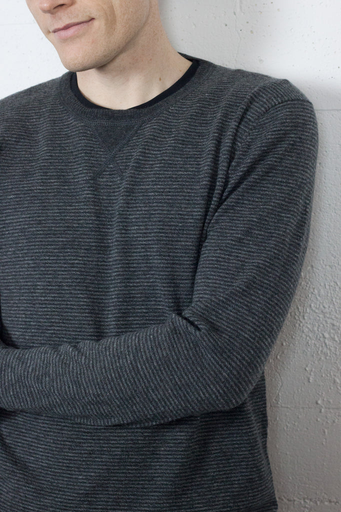 Fine Stripe Crew Neck