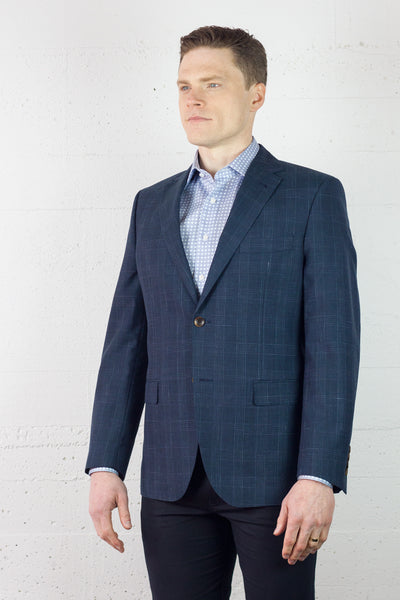 CAM Blazer Navy Blanket Check