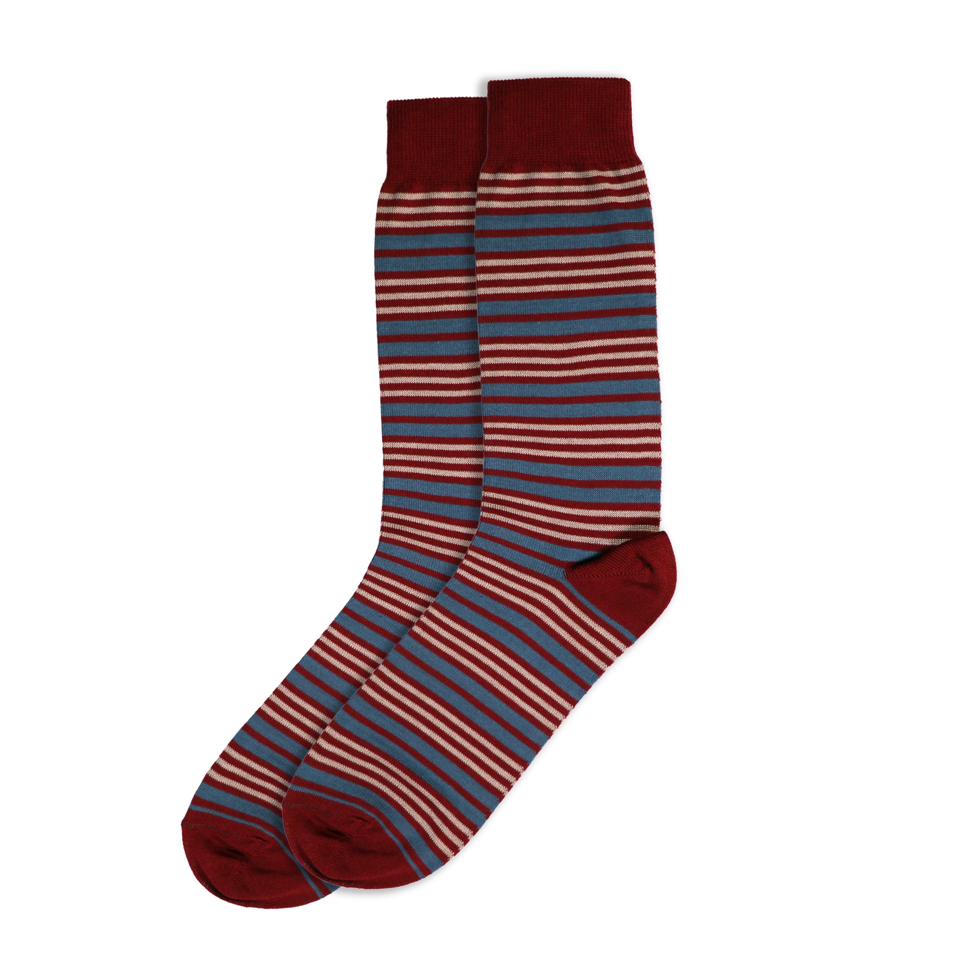 Shaded Stripe Pima Cotton Socks