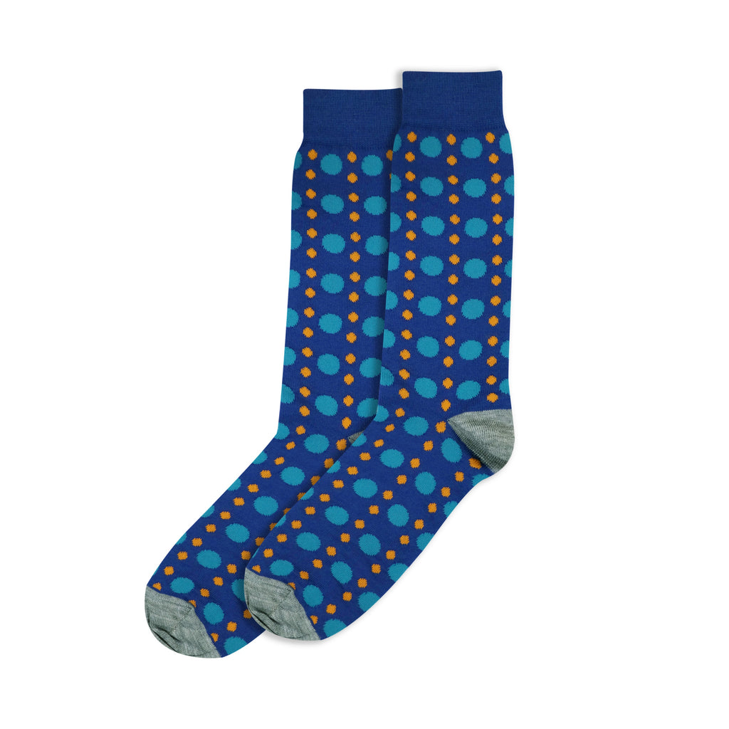 Teal Spots Merino Socks
