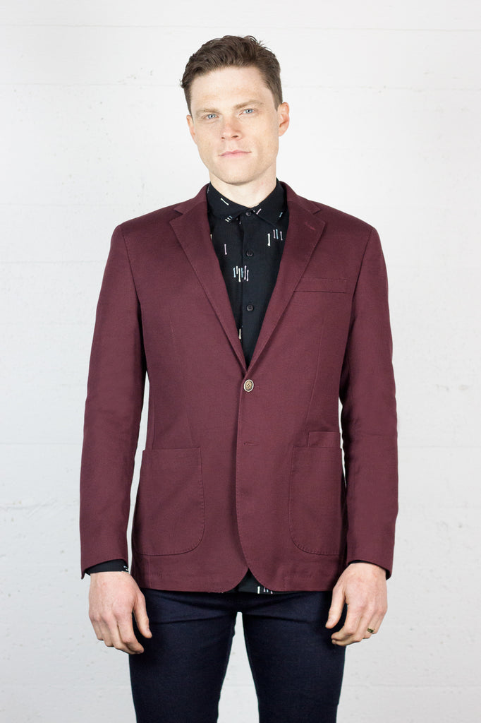 Gibson Blazer Wine Stretch