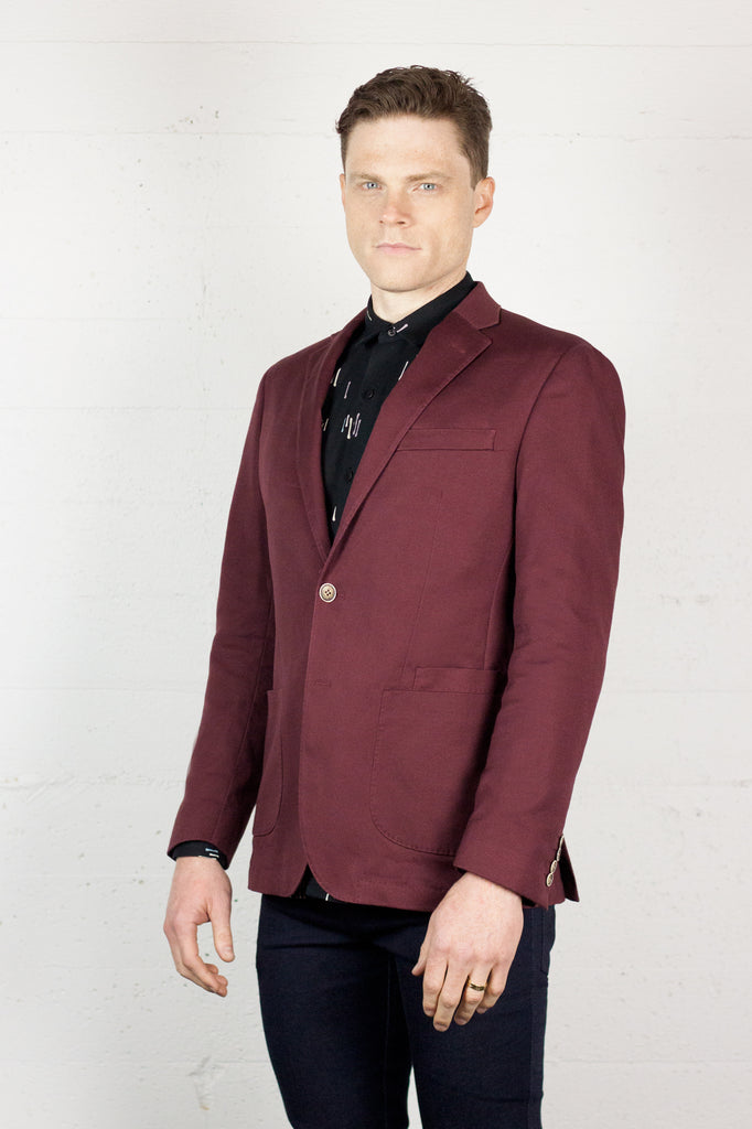 Gibson Blazer Wine Stretch