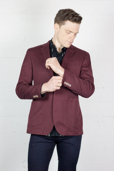 Gibson Blazer Wine Stretch